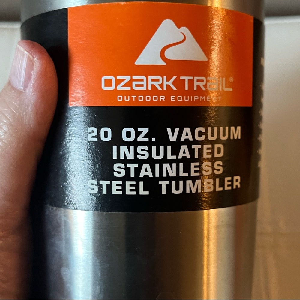 NWT Ozark Trail Silver and Orange Insulated Tumbler, 20oz with Lid - Picture 5 of 7